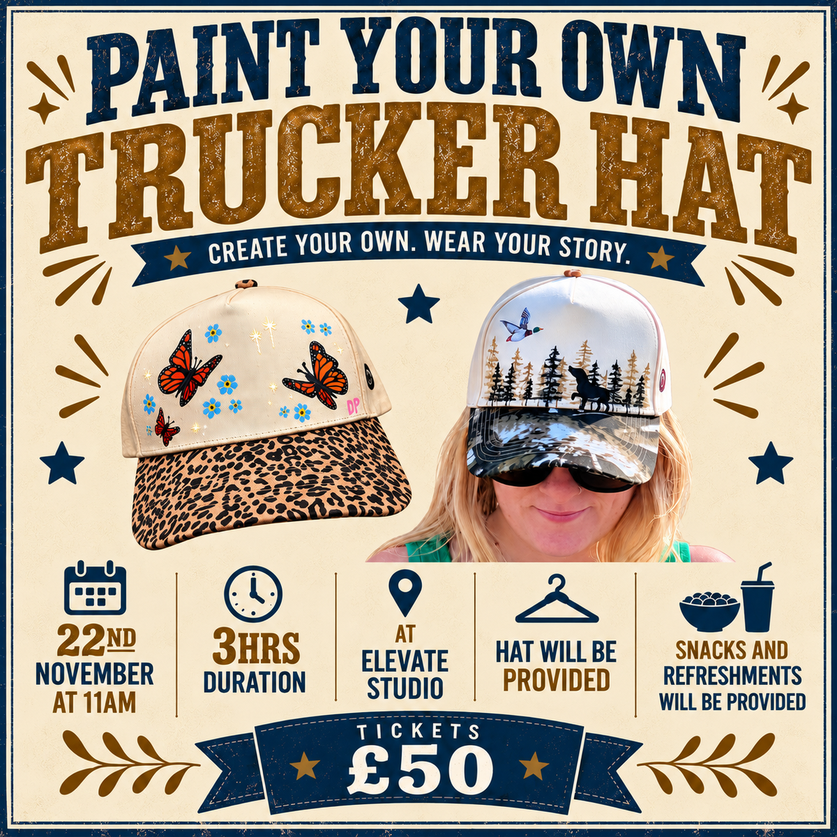 Paint your own Trucker Hat
