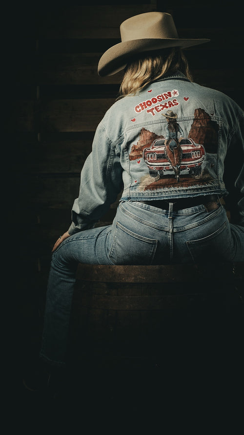 Custom Painted Denim Jacket